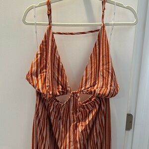 XL Maxi, Rust, Pattern Dress